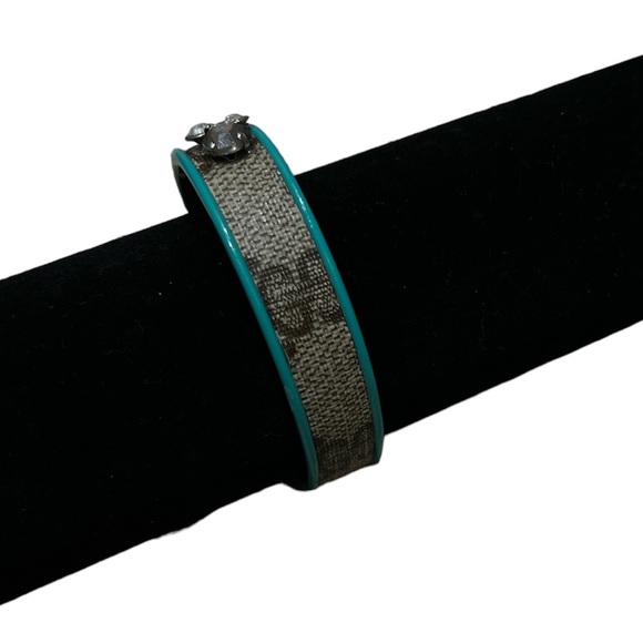 Gucci Embellished Turquoise Monogram Bangle - Picture 4 of 7